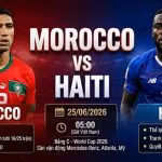 Hình ảnh nhận định và lịch thi đấu trực tiếp trận Morocco vs Haiti tại bảng C World Cup 2026 trên kênh Gavang TV.